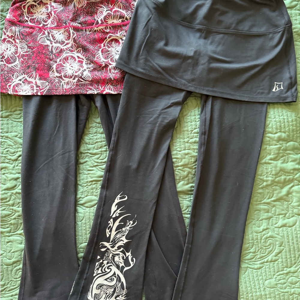 SkirtSports Pink and Black Patterned Skirt